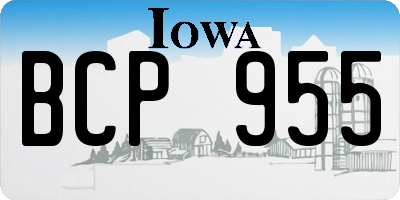 IA license plate BCP955