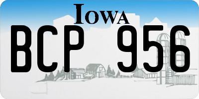 IA license plate BCP956