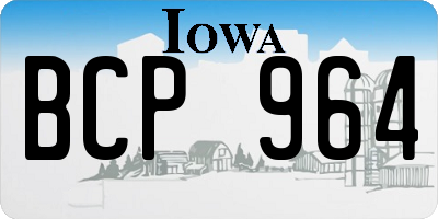 IA license plate BCP964