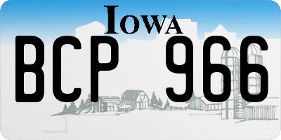 IA license plate BCP966