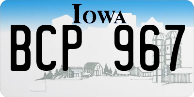 IA license plate BCP967