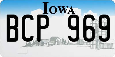 IA license plate BCP969