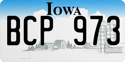 IA license plate BCP973
