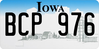 IA license plate BCP976