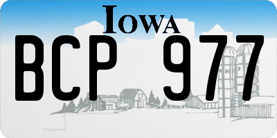 IA license plate BCP977