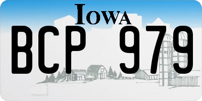 IA license plate BCP979
