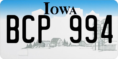IA license plate BCP994