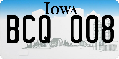 IA license plate BCQ008