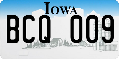 IA license plate BCQ009