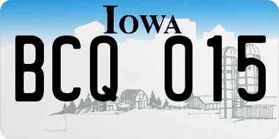 IA license plate BCQ015