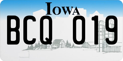 IA license plate BCQ019