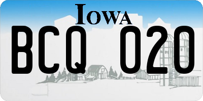 IA license plate BCQ020
