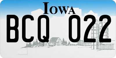 IA license plate BCQ022