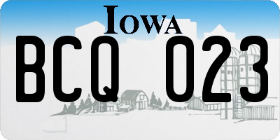 IA license plate BCQ023