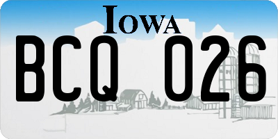 IA license plate BCQ026