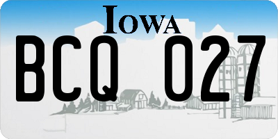 IA license plate BCQ027