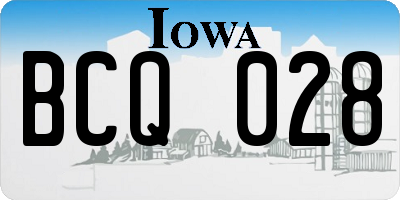 IA license plate BCQ028