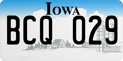 IA license plate BCQ029