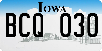 IA license plate BCQ030