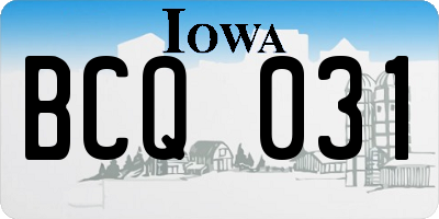 IA license plate BCQ031