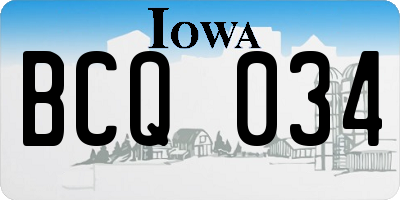 IA license plate BCQ034