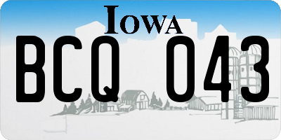 IA license plate BCQ043