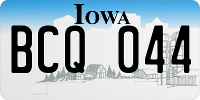IA license plate BCQ044
