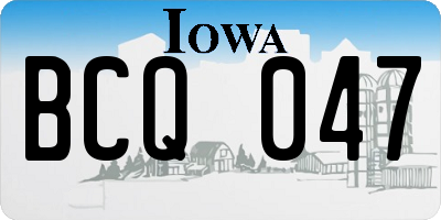 IA license plate BCQ047