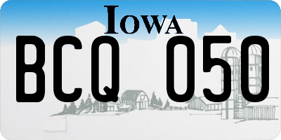IA license plate BCQ050