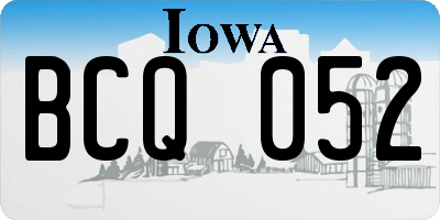IA license plate BCQ052