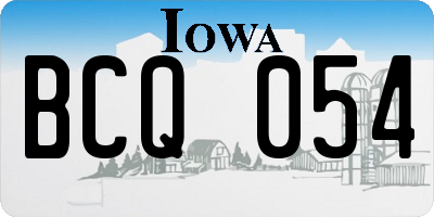 IA license plate BCQ054