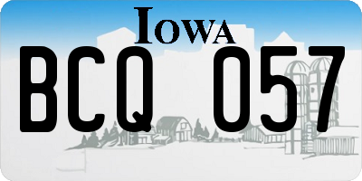 IA license plate BCQ057