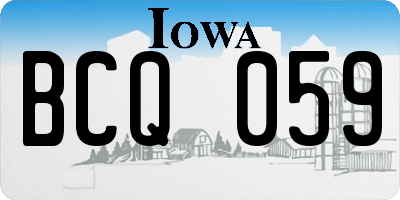 IA license plate BCQ059