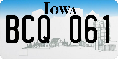 IA license plate BCQ061