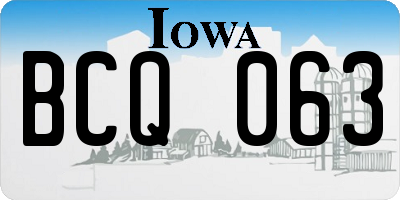 IA license plate BCQ063