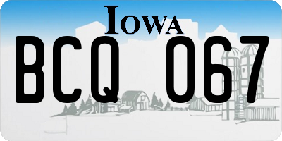 IA license plate BCQ067