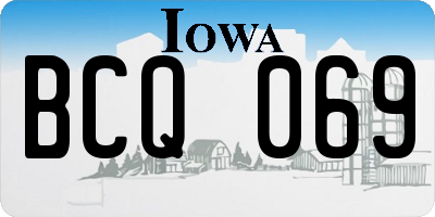 IA license plate BCQ069