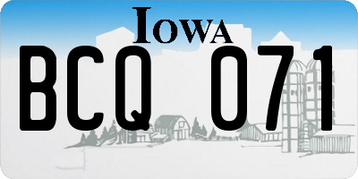 IA license plate BCQ071
