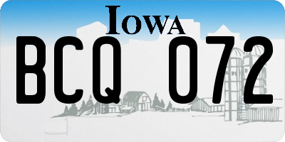 IA license plate BCQ072