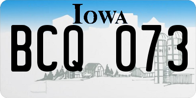 IA license plate BCQ073