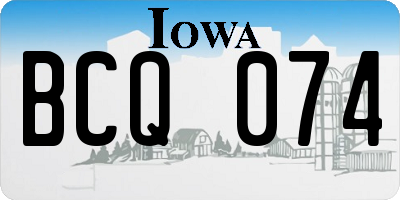 IA license plate BCQ074