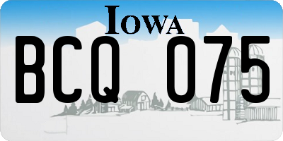 IA license plate BCQ075