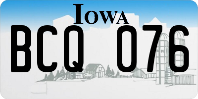 IA license plate BCQ076