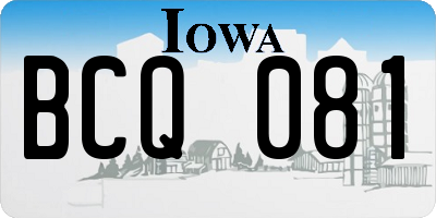 IA license plate BCQ081