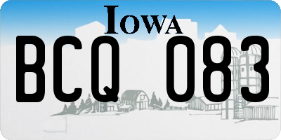 IA license plate BCQ083