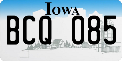 IA license plate BCQ085
