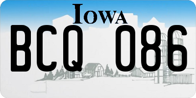 IA license plate BCQ086