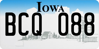 IA license plate BCQ088