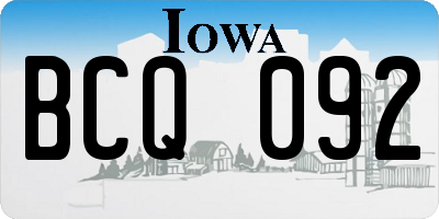 IA license plate BCQ092