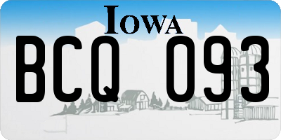 IA license plate BCQ093
